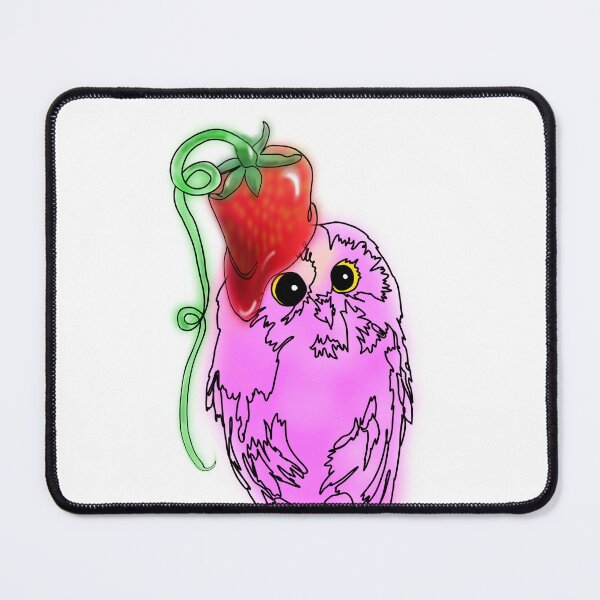 Item preview, Oscar the Owl Wearing strawberry hat – animalzinhats designed and sold by Ashley’sAnimalz.