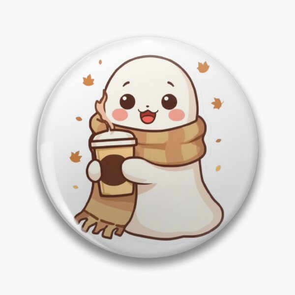 Item preview, Kawaii Cozy Ghost Sticker | Cute Fall Coffee Ghost Gift designed and sold by Stylestickers55.