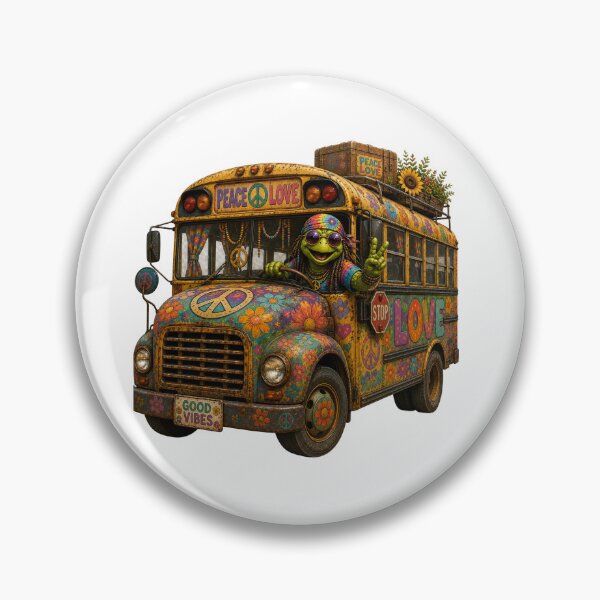 Artikelvorschau, Hippie Turtle Peace Bus entworfen und verkauft von HippyRikky.