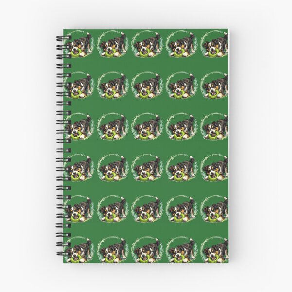 Item preview, Playful Aussie Puppy with Green Ring Toy Cute Australian Shepherd Dog Art. designed and sold by LunaPrintCo.