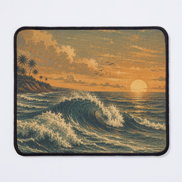 Item preview, Rolling Tide at Sunset  Vintage Seascape designed and sold by ByMorad.