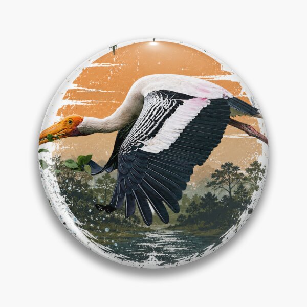 Item preview, Fly Free Wild by Nature | Stork Bird Wildlife Vintage Sunset | Nature Lover Graphic Tee designed and sold by Vvmd.