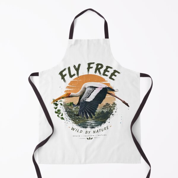 Item preview, Fly Free Wild by Nature | Stork Bird Wildlife Vintage Sunset | Nature Lover Graphic Tee designed and sold by Vvmd.