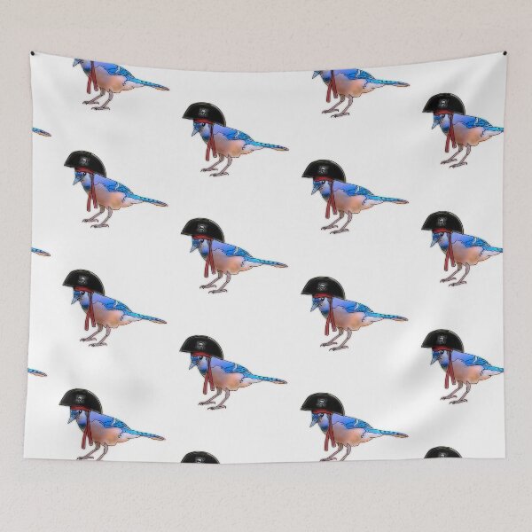 Item preview, Blue jay wearing pirate Hat - animalzinhats  designed and sold by Ashley’sAnimalz.