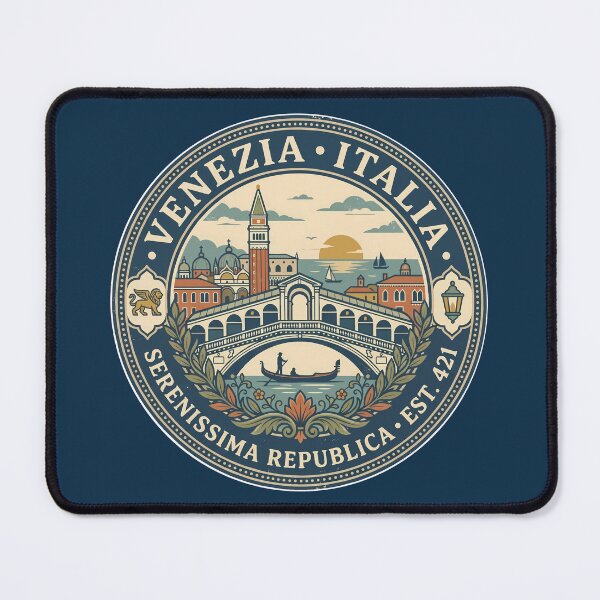Item preview, Venice Italy Illustration Travel Art Badge designed and sold by KrisSidDesigns.