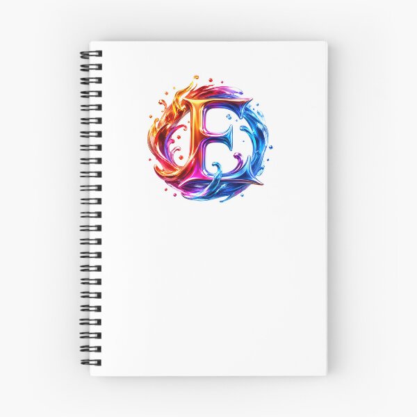 Item preview, AquaFlare Chromaflow Letter E designed and sold by BlissBlvdShop.