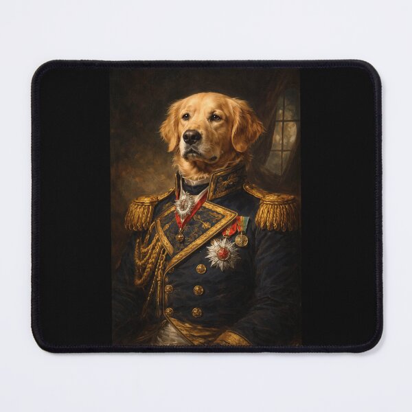 Item preview, The Admiral Golden: Royal Dog Portrait Oil Painting - Royal Style Portrait Oil Painting designed and sold by TheOdetteEdit.