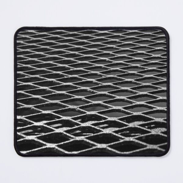 Item preview, Close-Up Of Industrial Metal Grate Pattern In Black And White With Repetitive Diamond Grid Texture designed and sold by Nmallia.