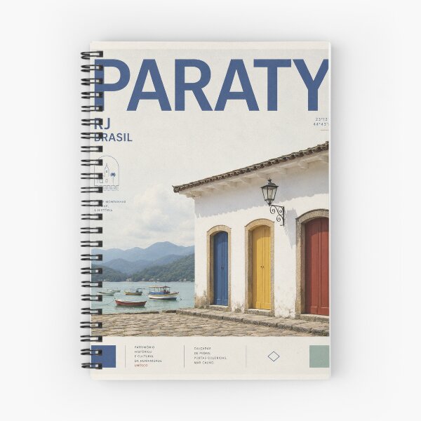 Item preview, Vintage Paraty Brazil Colorful Doors Travel Poster designed and sold by sassav8.