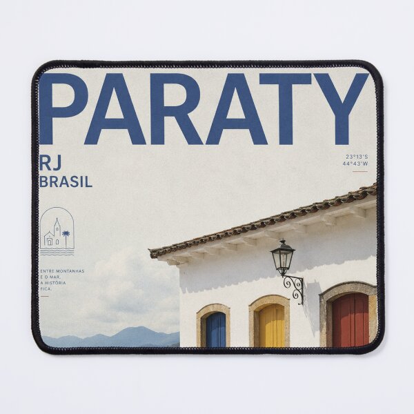 Item preview, Vintage Paraty Brazil Colorful Doors Travel Poster designed and sold by sassav8.