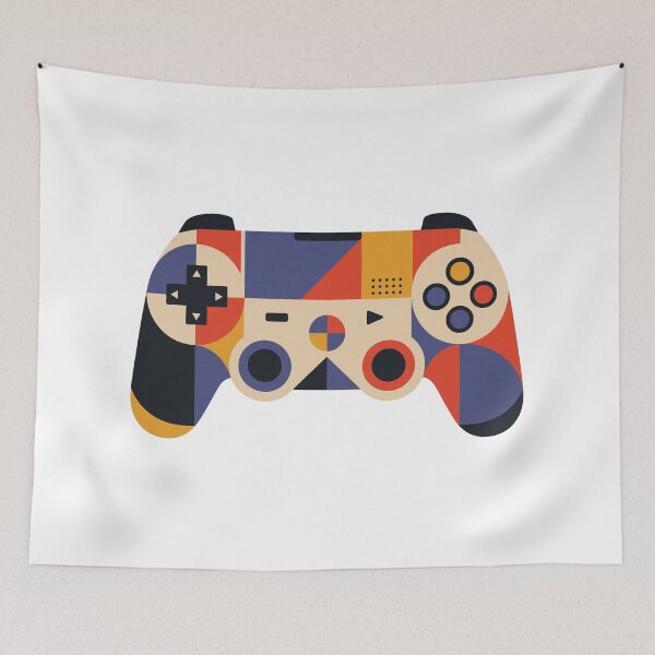 Item preview, Geometric Gaming Controller | Bauhaus Inspired Modern Gamer Design designed and sold by Lifer Art and Design.