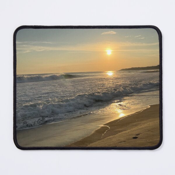 Item preview, Warm evening sun over rolling ocean waves on the sandy beach designed and sold by Art of Momenz.