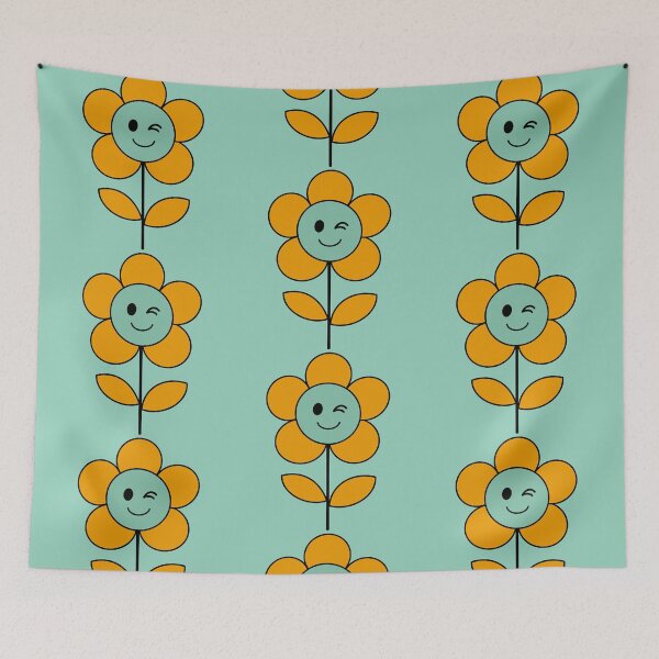 Item preview, Yellow Funny Flowers 94 designed and sold by StefanStudioArt.