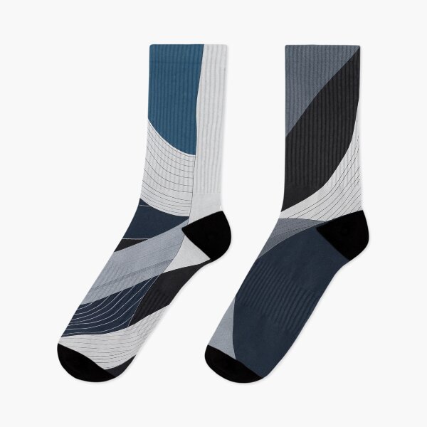 Item preview, Modern Abstract Geometric Blueprint in Navy Blue designed and sold by semenol.