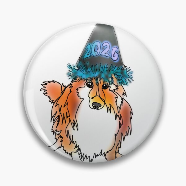 Item preview, Josh the Sheltie in a 2026 hat – animalzinhats designed and sold by Ashley’sAnimalz.