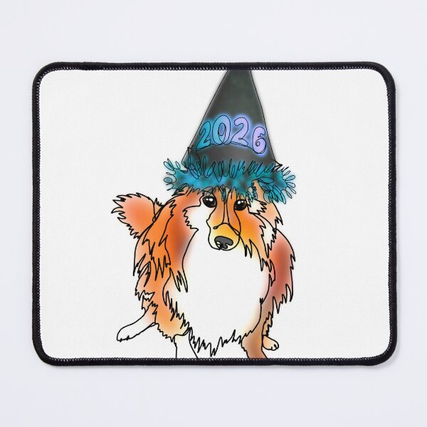 Item preview, Josh the Sheltie in a 2026 hat – animalzinhats designed and sold by Ashley’sAnimalz.