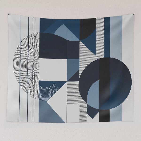 Item preview, Minimalist Navy Geometry with Modern Line Art designed and sold by semenol.