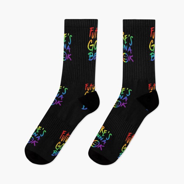 Item preview, Future's Gonna Be OK Rainbow Smiley designed and sold by creativerooney.