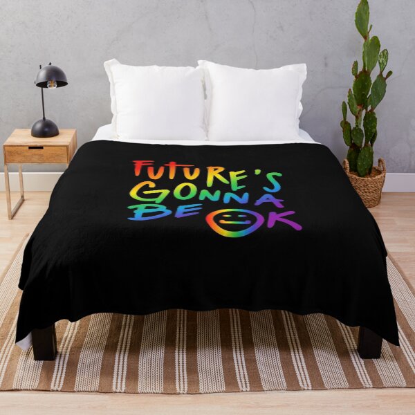Item preview, Future's Gonna Be OK Rainbow Smiley designed and sold by creativerooney.