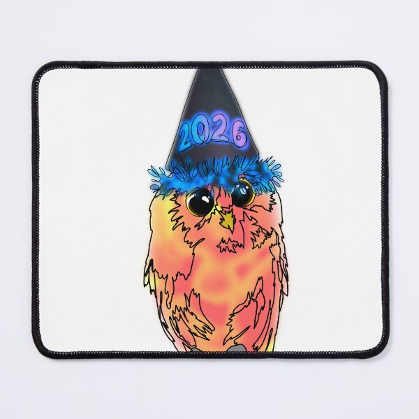 Item preview, Oscar the Owl Wearing 2026 hat – animalzinhats designed and sold by Ashley’sAnimalz.