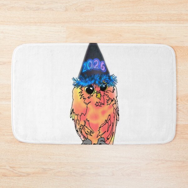 Item preview, Oscar the Owl Wearing 2026 hat – animalzinhats designed and sold by Ashley’sAnimalz.