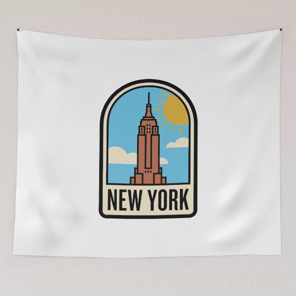 Item preview, Minimalist New York Empire State Building Retro Travel designed and sold by Paper Drip.