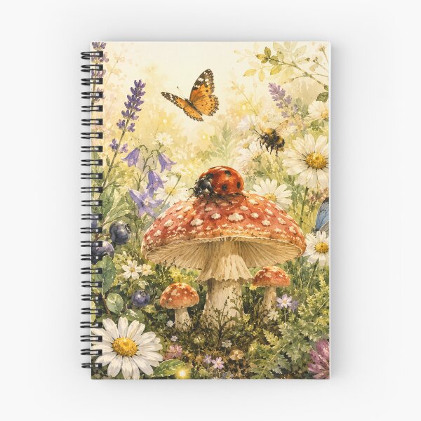 Item preview, Cottagecore Ladybug Mushroom Illustration, Woodland Nature Art, Cute Lucky Ladybug Sticker, Whimsical Botanical Design designed and sold by TulipsArtDesigns .