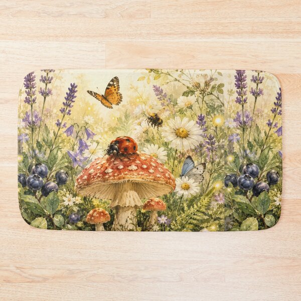 Item preview, Cottagecore Ladybug Mushroom Illustration, Woodland Nature Art, Cute Lucky Ladybug Sticker, Whimsical Botanical Design designed and sold by TulipsArtDesigns .