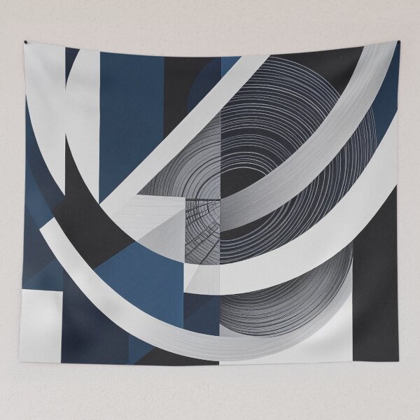 Item preview, Architectural Abstract Geometry in Blue Tones designed and sold by semenol.