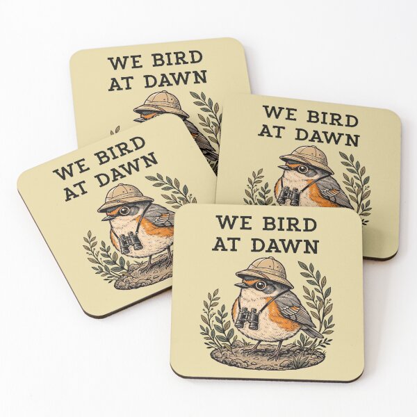 Item preview, We Bird At Dawn American Robin Birdwatching Birder Explorer designed and sold by d247.