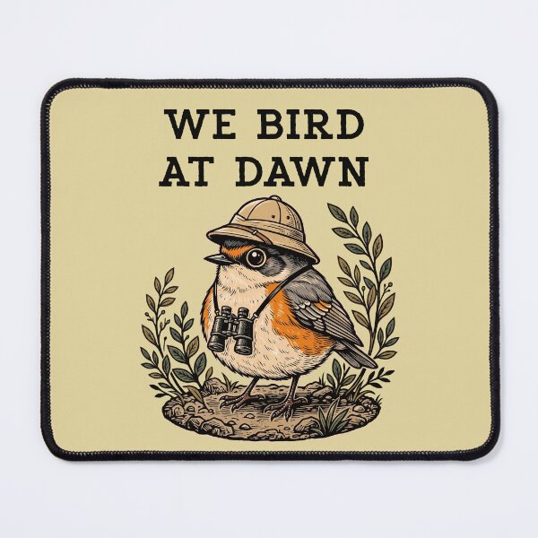 Item preview, We Bird At Dawn American Robin Birdwatching Birder Explorer designed and sold by d247.