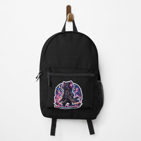 Item preview, Main Character Energy | Black Cat Neon Y2K Aesthetic Sticker designed and sold by FAZ-DESIGNS.