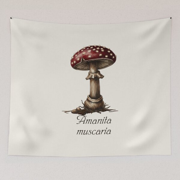 Item preview, Fly Agaric Mushroom Vintage Botanical Mystical Mycology designed and sold by Cozy Aesthetic design .