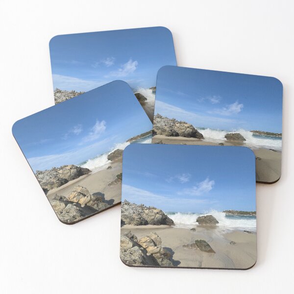 Item preview, Powerful surf crashes against rocks in a secluded bay. designed and sold by Art of Momenz.