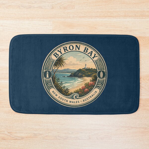 Item preview, Byron Bay Illustration Travel Art Badge designed and sold by KrisSidDesigns.