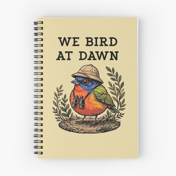 Item preview, We Bird At Dawn Birdwatching Painted Bunting Birder Observer designed and sold by d247.
