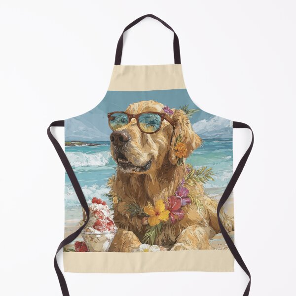 Item preview, Golden Retriever Summer Beach Vacation designed and sold by Moody Vibes Studio.