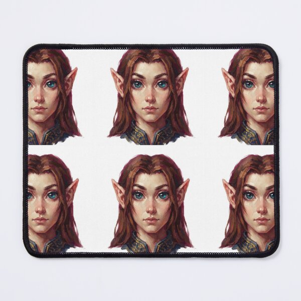 Item preview, Oil Painting Style Portrait of Blue Eyed Elf designed and sold by KaleChub.