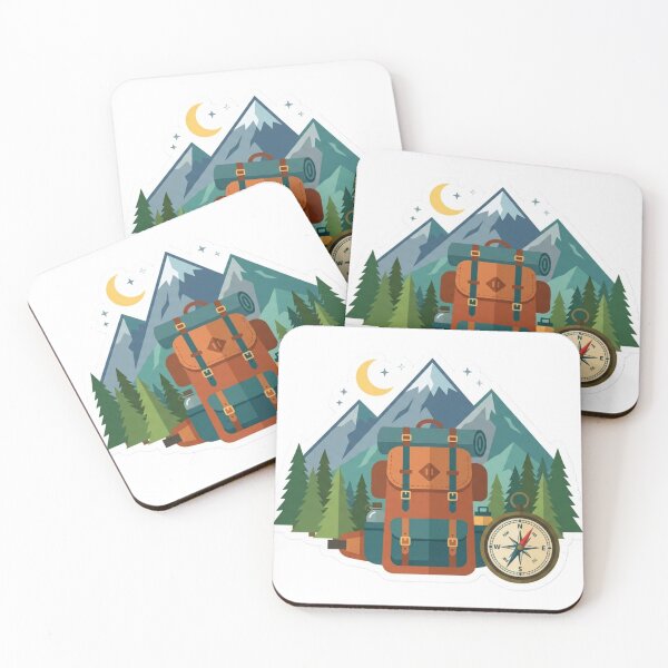 Item preview, Adventure Camping Backpack Sticker PNG | Mountain Hiking Travel Cartoon designed and sold by AdityaShop18.