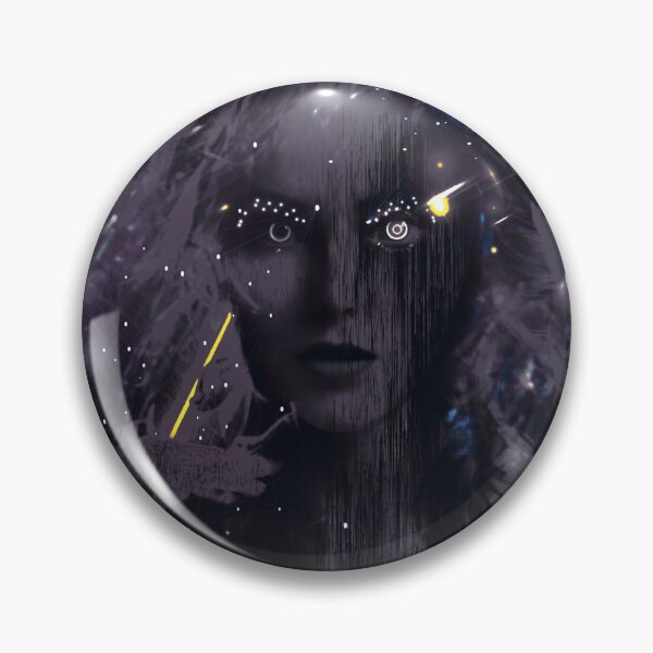 Item preview, Cosmic Glitch Portrait | Dark Surreal Digital Art | Celestial Abstract Face | Sci-Fi Fantasy Illustration designed and sold by Elite Wall Art.