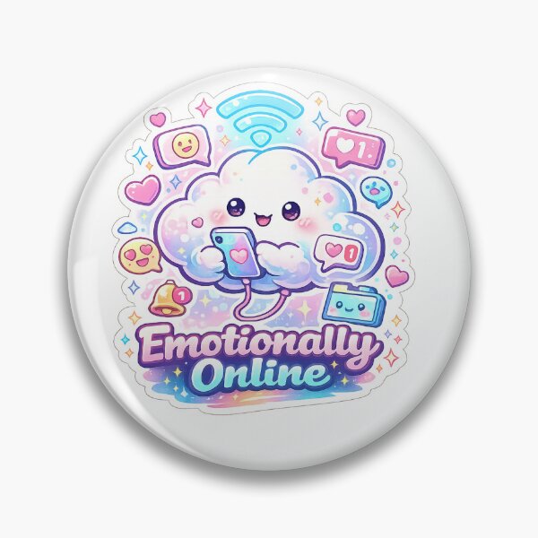 Item preview, Emotionally Online | Cute Kawaii Cloud Aesthetic Sticker designed and sold by FAZ-DESIGNS.