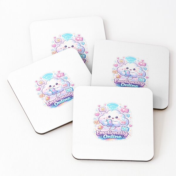 Item preview, Emotionally Online | Cute Kawaii Cloud Aesthetic Sticker designed and sold by FAZ-DESIGNS.