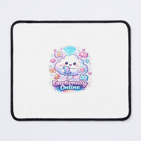 Item preview, Emotionally Online | Cute Kawaii Cloud Aesthetic Sticker designed and sold by FAZ-DESIGNS.