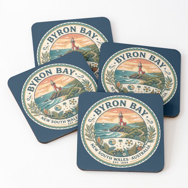 Item preview, Byron Bay Australian Illustration Travel Art Badge designed and sold by KrisSidDesigns.