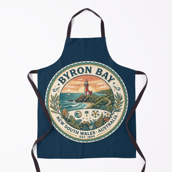 Item preview, Byron Bay Australian Illustration Travel Art Badge designed and sold by KrisSidDesigns.