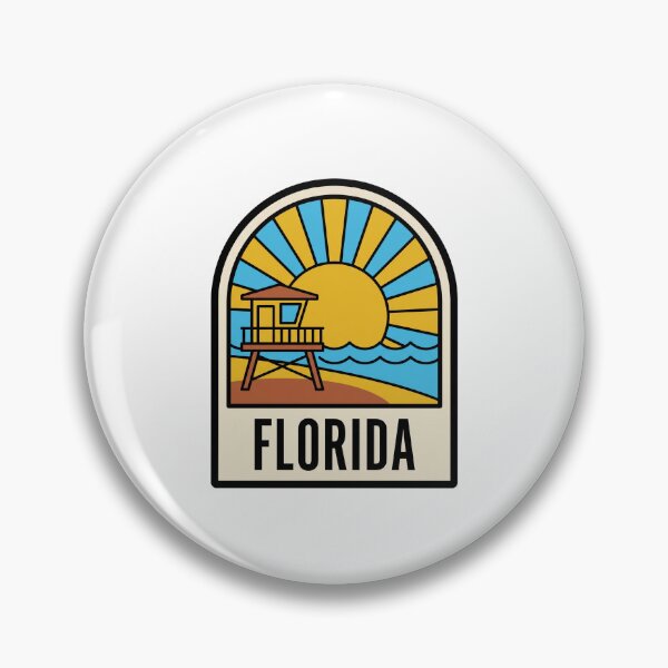 Item preview, Retro Florida Miami Beach Lifeguard Tower Minimalist Badge designed and sold by Paper Drip.