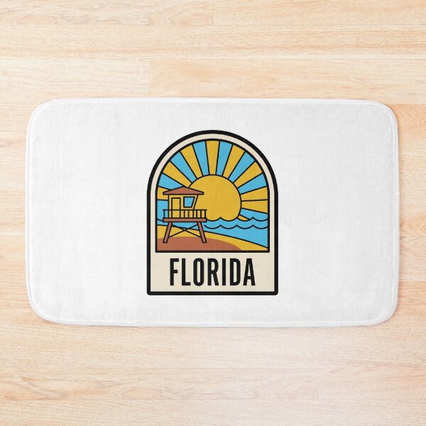 Item preview, Retro Florida Miami Beach Lifeguard Tower Minimalist Badge designed and sold by Paper Drip.