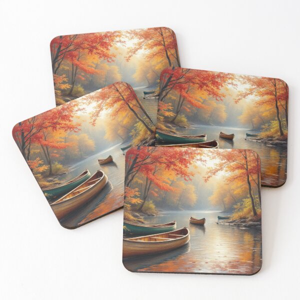 Item preview, Boats on the river (Autumn) designed and sold by jefboutique6150.