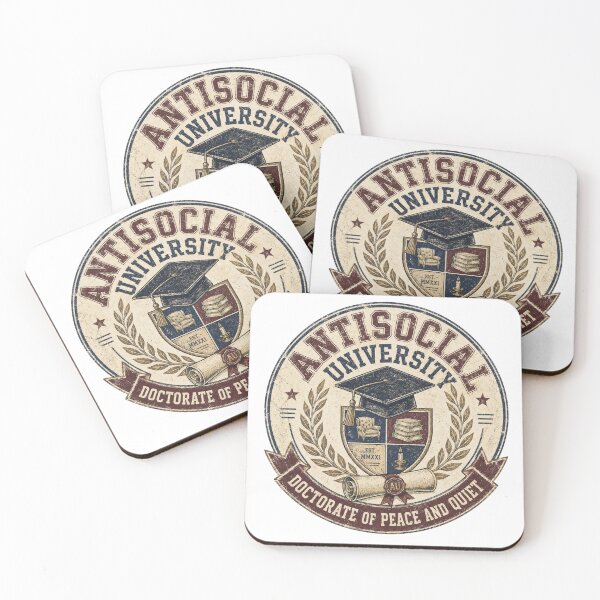 Item preview, Antisocial University Doctorate of piece and quiet designed and sold by manytshirts.