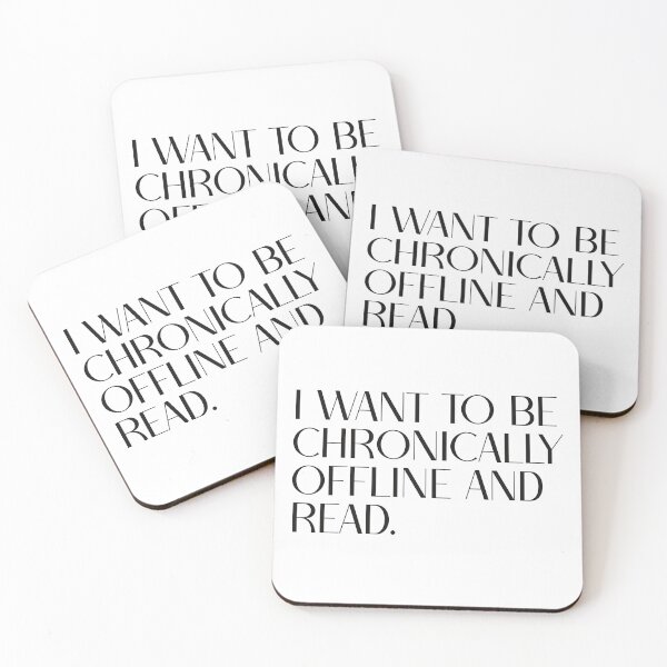 Item preview, i want to be chronically offline and read designed and sold by BarelyThriving.